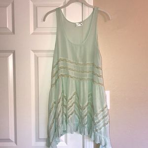 Free People Voile and Lace Trapeze Slip